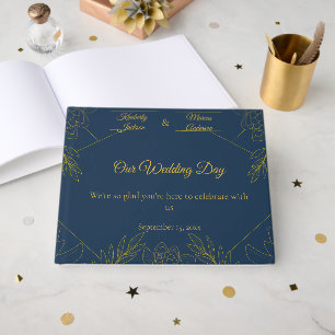 Gilded Elegance Wedding Guest Book