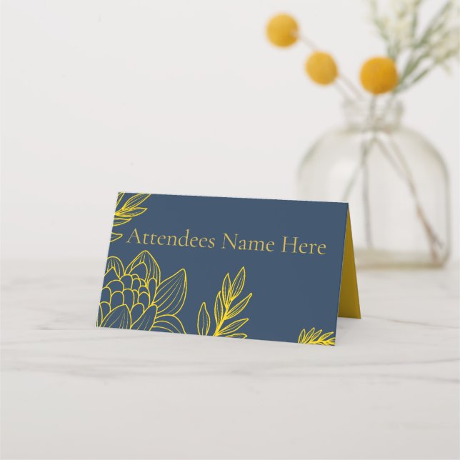 Gilded Elegance Wedding  Place Card (Front)