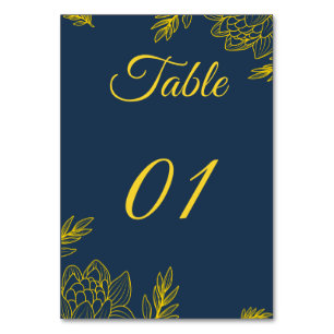Gilded Elegance Wedding Table Number