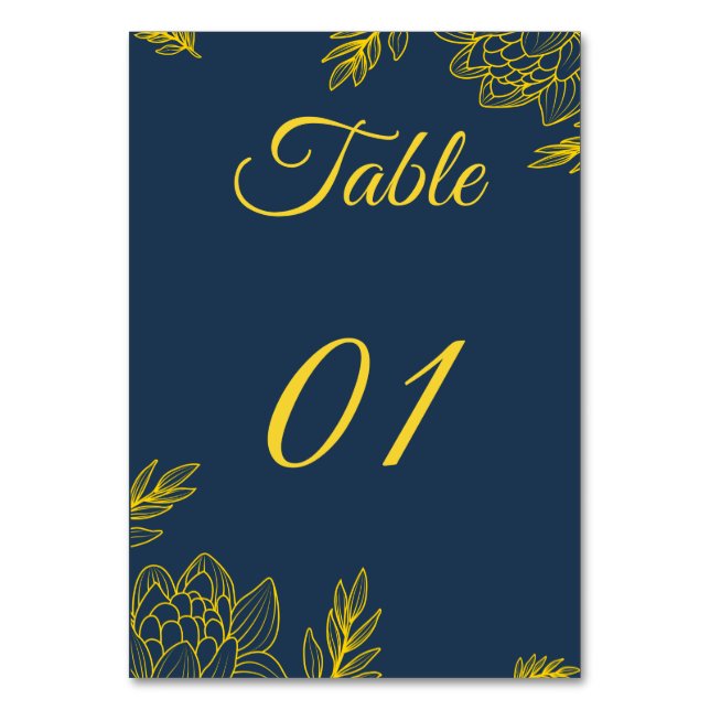 Gilded Elegance Wedding  Table Number (Front)