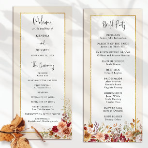 Gilded Fall Terracotta Floral Programme