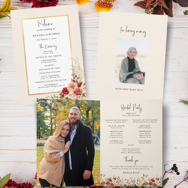 Gilded Fall Terracotta Floral Programme (Creator Uploaded)