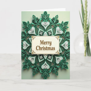 Gilded Floral Christmas Card