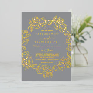 Gilded Floral Gold Foil Casual Wedding