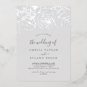 Gilded Floral   Silver Foil Grey The Wedding Of