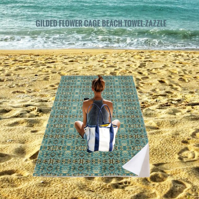 Gilded Flower Cage  Beach Towel (Creator Uploaded)