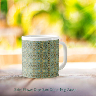 Gilded Flower Cage Large Coffee Mug