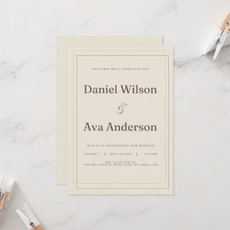 Gilded Frame Wedding Invitation | Elegant Custom D