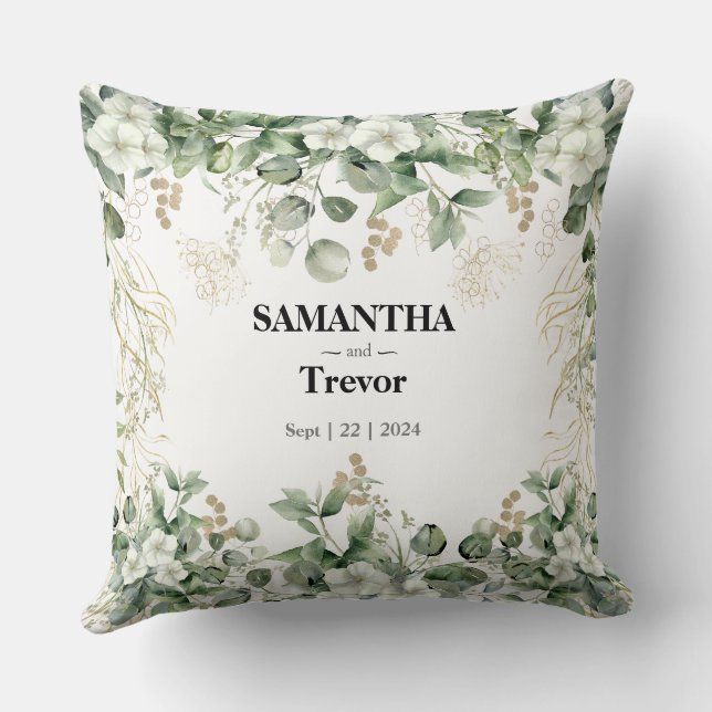 Gilded Garden: Personalised Luxury in Every Thread Cushion (Back)