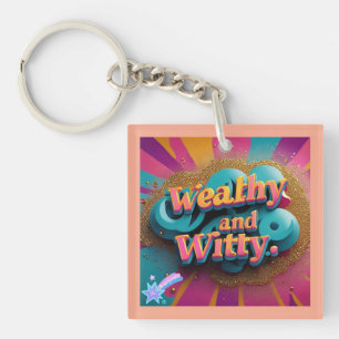 "Gilded Glamour and Giggles" Key Ring