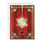 Gilded Glamourous Snowflake Red Holiday Card