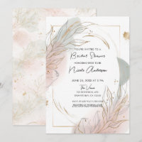 Gilded Gold Sage & Blush Botanical Bridal Shower