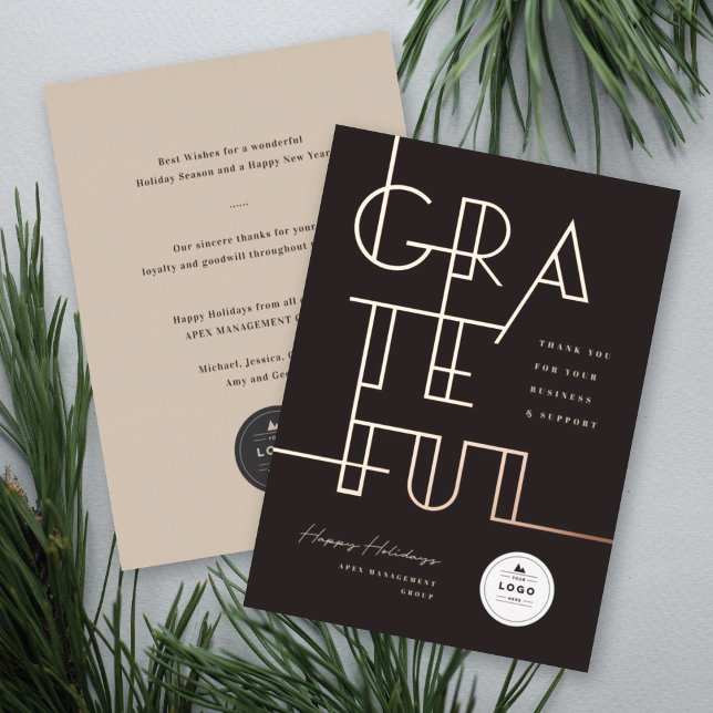 Gilded Grateful Lines Stylish Typography Business (Creator Uploaded)