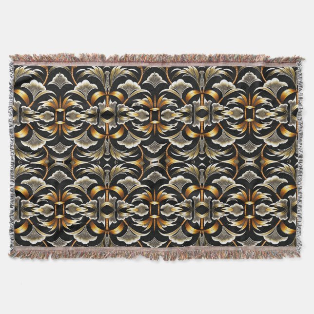 Gilded Growth Throw Blanket (Front)