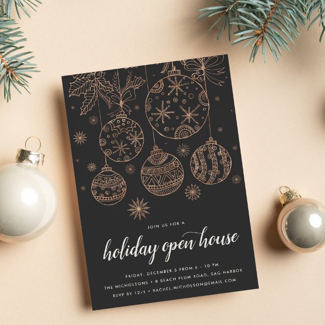 Gilded | Holiday Open House Party Invitation (Creator Uploaded)