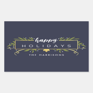 Gilded Holiday Personalised Stickers