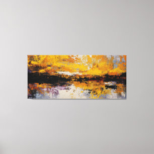 Gilded Horizon Divide Canvas Print