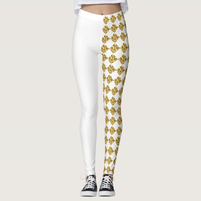 Gilded Illusion white Leggings (Front)