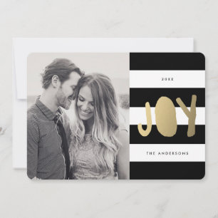 Gilded Joy Holiday Photo Card