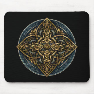 Gilded Knot Continuum — Ornate Celtic Mouse Pad