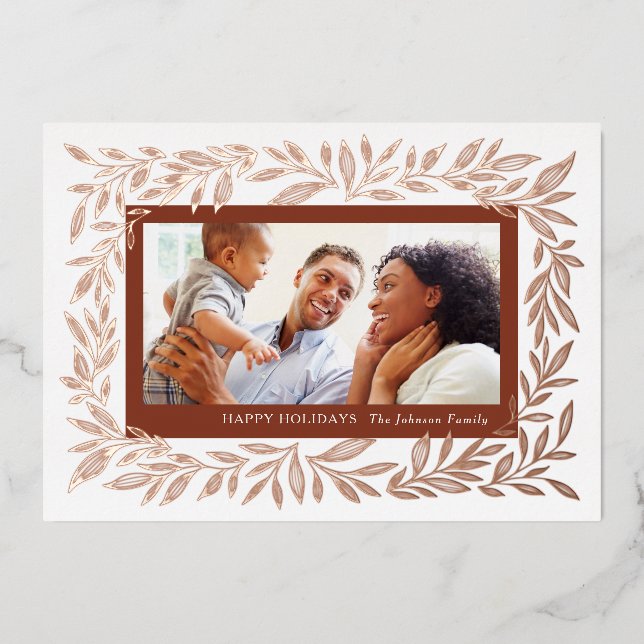 Gilded Leaves Instant Photo Frame (Front)