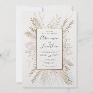 Gilded Meadow hint of colour, watercolour and foil Holiday Card