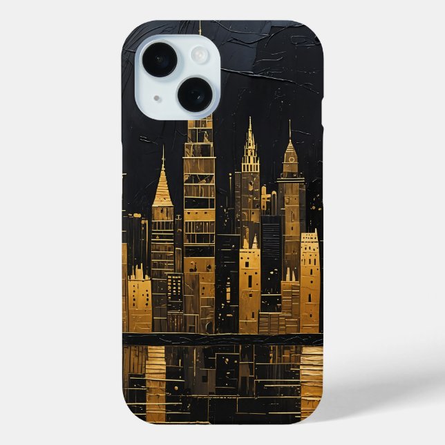 Gilded Midnight Skyline Case-Mate iPhone Case (Back)