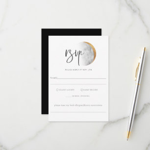 Gilded Moon Wedding RSVP Allergy Note Card