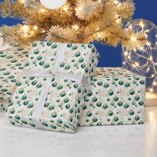 Gilded Nature: Green and Gold Wrapping Paper