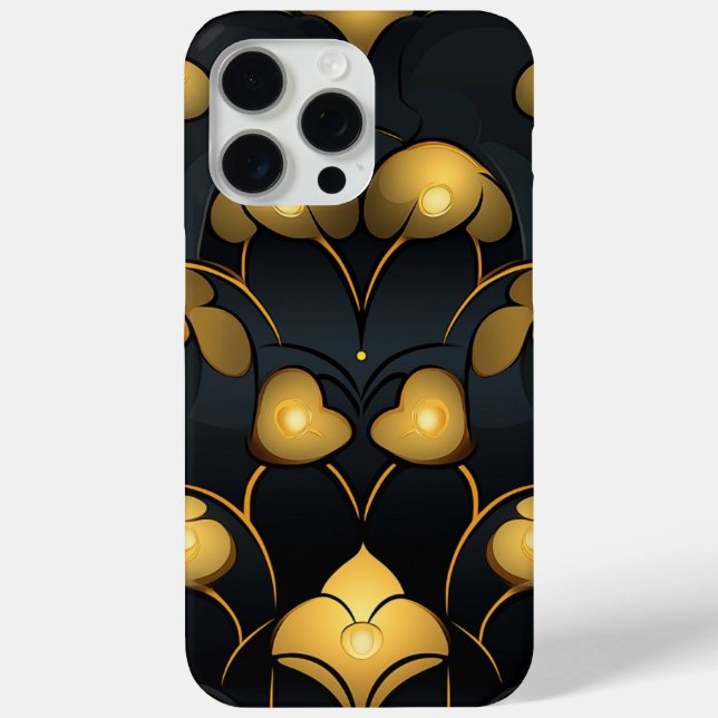 Gilded Noir Bloom Art Deco Case-Mate iPhone Case (Back)
