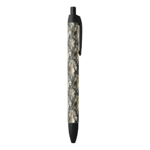 Gilded Pearls Black Ink Pen