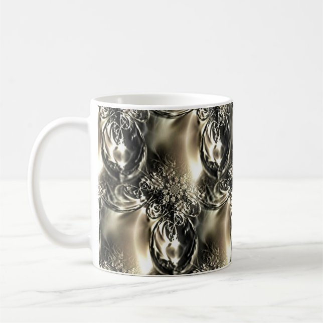 Gilded  Pearls Coffee Mug (Left)