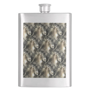 Gilded Pearls Hip Flask