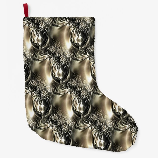 Gilded Pearls Large Christmas Stocking (Front)