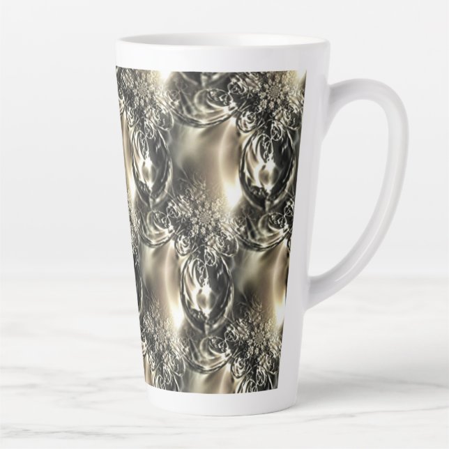Gilded Pearls Latte Mug (Right)