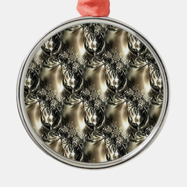 Gilded Pearls Metal Tree Decoration (Front)