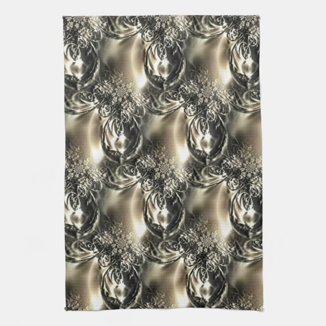 Gilded Pearls Tea Towel (Vertical)