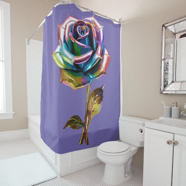 Gilded Petals Shower Curtain (In Situ)