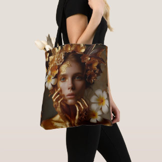 Gilded Pre-Raphaelite Woman 3 Tote Bag