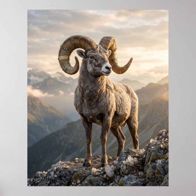 Gilded Ram Peak Poster (Front)