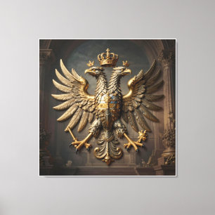 Gilded Royal Emblem of the Ancient Illyrian Sover Canvas Print