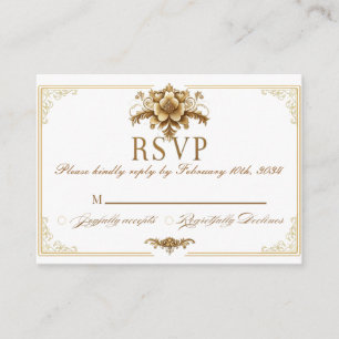 Gilded Royal RSVP Card
