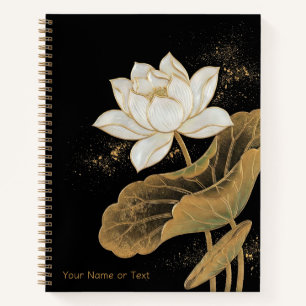 Gilded Serenity: The Raden Lotus & Maki-e Style Notebook