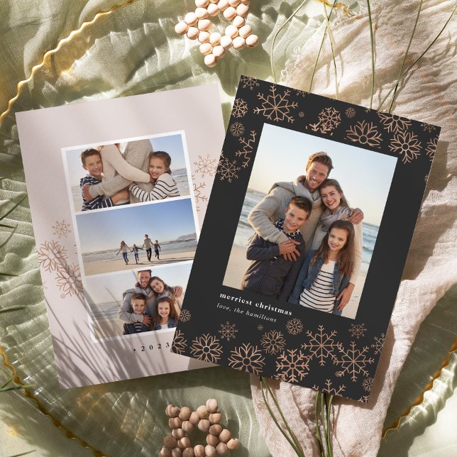 Gilded Snow | Holiday Photo Card (Creator Uploaded)