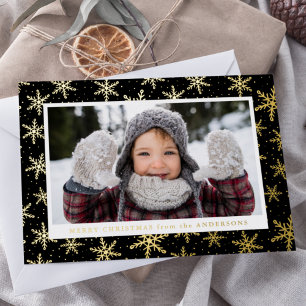 Gilded Snowflakes Photo Black and Gold