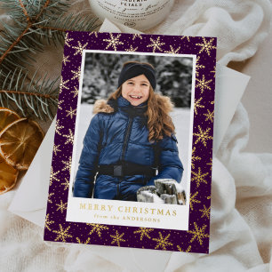 Gilded Snowflakes Photo Purple and Gold