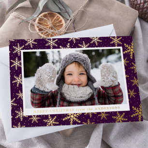 Gilded Snowflakes Photo Purple and Gold
