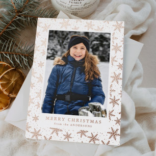 Gilded Snowflakes Photo Rose Gold