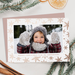 Gilded Snowflakes Photo Rose Gold