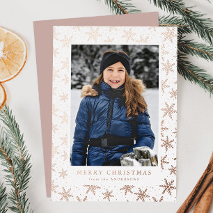 Gilded Snowflakes Photo Rose Gold